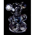 Mini Optic Crystal Blue Heart Bear Figurine